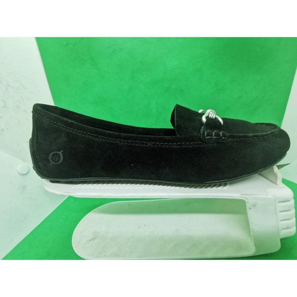 Born® Womens Size 8.5US Very Comfortable Magnolia Loafer Black Suede Leather
